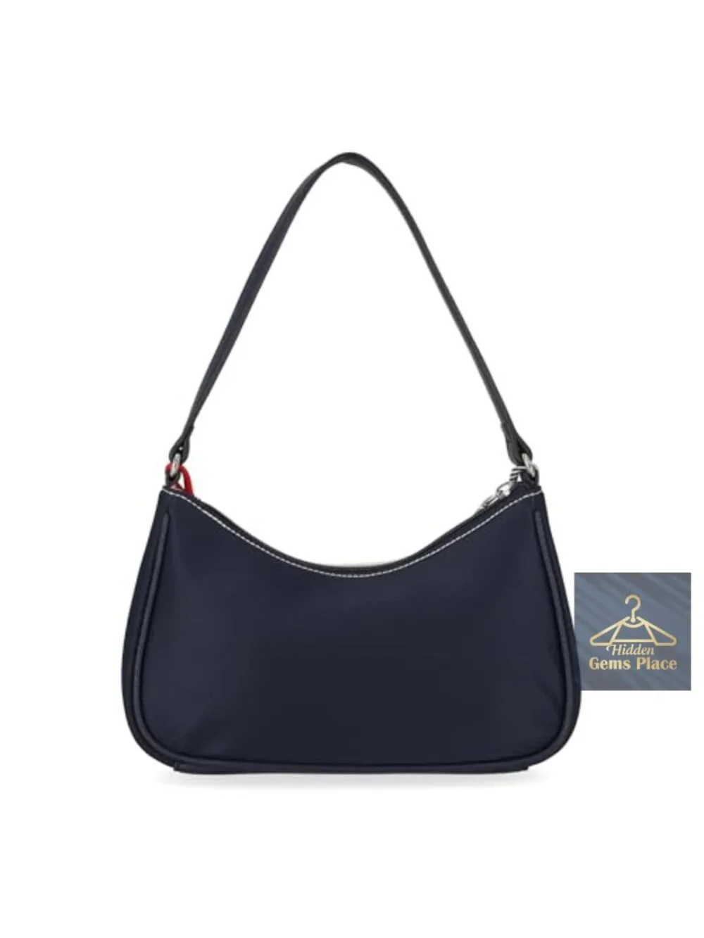 Vegan Leather Hobo Shoulder Bag with Zipper Closure, Large Handbag